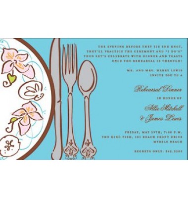 Dinner Invitations, Beachy Plate, Mindy Weiss